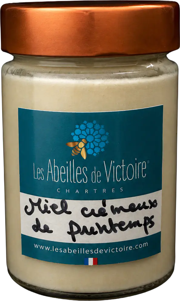 Pot détouré de miel crémeux de printemps Les Abeilles de Victoire